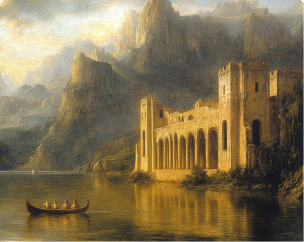 Classical landscape artwork